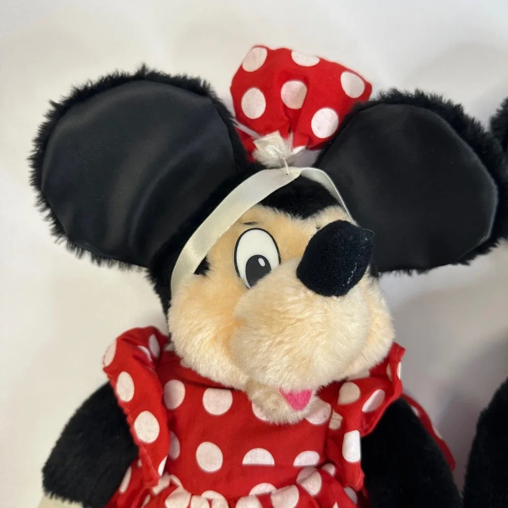 Vintage Disney Mickey and Minnie Mouse Plush‎ Stuffed Animal Set 16 Inch Taiwan
